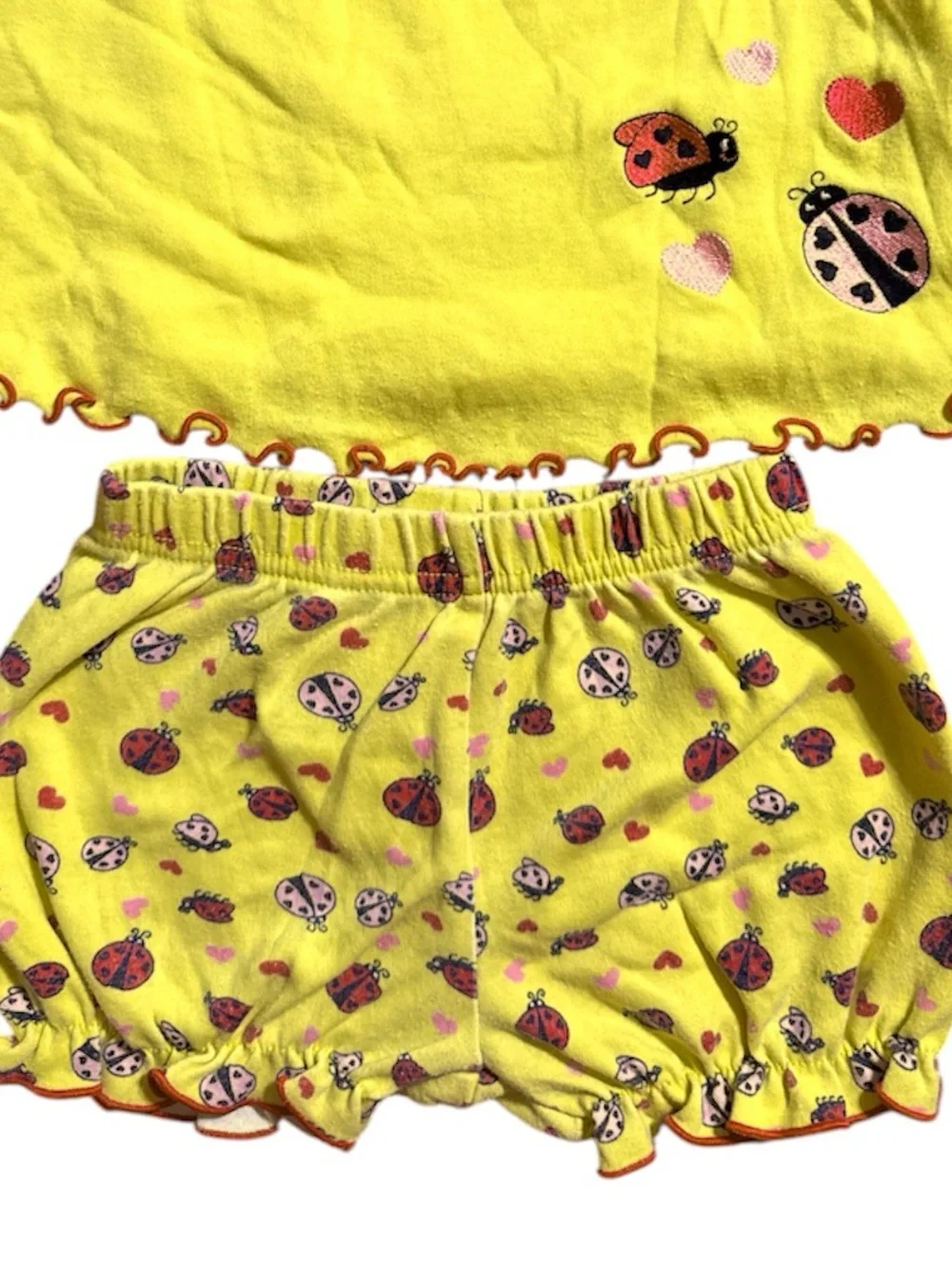 Kidgets Yellow Ladybug Ruffle Tank & Shorts Set - Picture 2 of 4